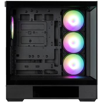 Zalman P40 DS ATX Mid Tower корпус, 4 x 120mm ARGB вентилятора, черный, 9.1-дюймовый ЖК-дисплей, 420mm GPU, 165mm CPU кулер (P40 DS BLACK)