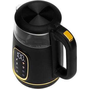 Adler Чайник с LED дисплеем AD 1305bg, 2200 Вт, 1.7 Л, Пластик, 5 температурных настроек, автоматическое отключение (AD 1305bg)