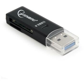 Gembird Читатель карт памяти UHB-CR3-01 USB 3.0, 1 порт, поддерживает карты памяти до 2TB, черный (UHB-CR3-01)