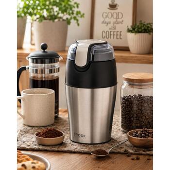 Brock CG 4050 SS кофемолка, 150 Вт, 50 г, корпус и лезвие из нержавеющей стали (CG 4050 SS)