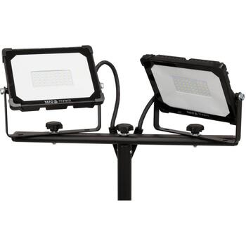 Yato прожектор YT-818171, 2x30Вт, 5700лм, 6500К, IP65, SMD LED, регулируемая стойка, 230В, кабель 2м (YT-818171)