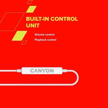 Проводные наушники с разъёмом USB C и поддержкой звука Hi Res SEP-6 Type C HiRes Sound Белые CNS-CEP6W CANYON (CNS-CEP6W)