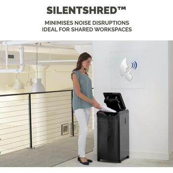 Fellowes Slēdzis AutoMax 350C 4964101 350 lapas, 4 x 38 mm, 68 L, P-4, Kluss, SmartLock, Auto Reverse, 4 riteņi (4964101)