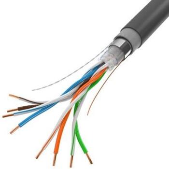 Lanberg Кабель FTP Cat.5e 305m провод LCF5-30CU-0305-BK, 305м, черный, Cu, CAT 5e, F/FTP (LCF5-30CU-0305-BK)