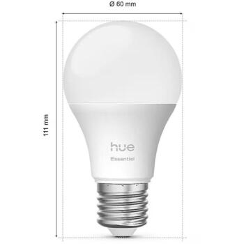 Philips Hue умная лампа 8721103103635, 2 шт, E27, 8 Вт, 806 лм, 2200-6500 K, 16 млн цветов, Bluetooth/Zigbee, Hue мост (8721103103635)