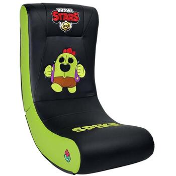 Subsonic Игровое кресло SA5729-BS1, 80см, 10кг, черный/зеленый, синтетическая кожа, функция качания (SA5729-BS1)