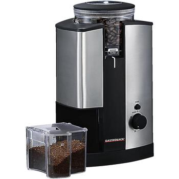 Gastroback кофемолка 42602 Design Coffee Grinder Advanced, 165 Вт, 230 В, 5 настроек помола, таймер, отсек для шнура, черный (42602)