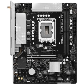 ASROCK H810M-X GEN5 WIFI mātesplate, LGA 1851, DDR5, 2xDIMM, micro ATX, Wi-Fi 6, 2.5GbE, M.2 (H810M-X GEN5 WIFI)
