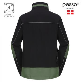 Pesso Jaka Titan Flexpro DS125Z-XL, 4-virzienu elastīgs, 280 g/m², melns/zaļš (DS125Z-XL)