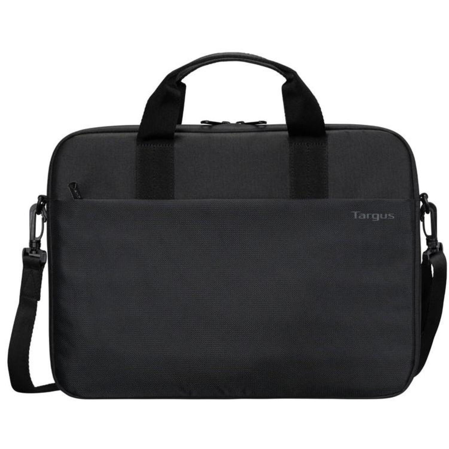 Targus Портфель Intellect Slim TBS978GL, 13-14 дюймов, черный, молния, мягкий отсек для ноутбука, съемный плечевой ремень (TBS978GL)