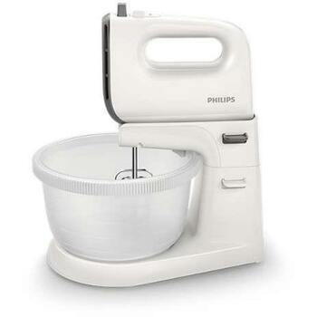 Philips Миксер HR3745/00 Белый, 450 Вт, 5 скоростей, 3.0 л, 1.2 м шнур (HR3745/00)