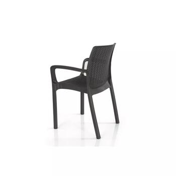 Keter Садовый стул Bali Mono 29190206939, 55x58x83см, 3.3кг, с подлокотниками, устойчив к УФ (29190206939)