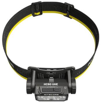Nitecore HC60 UHE, Lukturis uz galvas, 1600 lm, 6 LED, 4000 mAh, IP68, Ūdensizturīgs līdz 2 m, Šoka izturīgs līdz 2 m, USB uzlāde (HC60UHE)