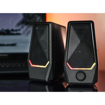 Tracer Компьютерные колонки TRAGLO47764, 6W, 20-20000Hz, 2.0 (Стерео), USB, RGB подсветка, проводное соединение (TRAGLO47764)