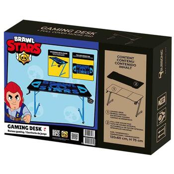 Subsonic Игровой стол SA5706-BS1, 750mm, 1200x600mm, сталь, PVC, черный/синий, регулировка высоты (SA5706-BS1)
