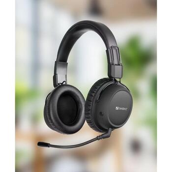 Sandberg наушники 126-36, 300 mAh, 13 ч, 20 - 20000 Hz, 110 dB, 32 Ω, 4 см, 10 м, Bluetooth, USB Type-C, ANC, Circumaural (126-36)