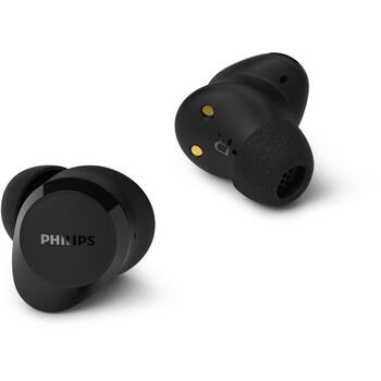 PHILIPS in-ear true bezvadu austiņas ar portatīvo uzlādes ietvaru, melnas (TAT1300BK/00)