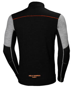 Helly Hansen termokrekls Lifa Merino 75107_939-3XL, 3XL, pelēks/melns, YKK rāvējslēdzējs, merino vilna, bez vīlēm (75107_939-3XL)
