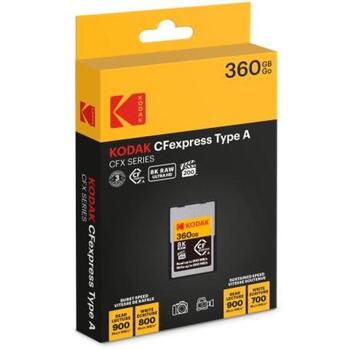 Kodak CFexpress Type A 360GB EKMCFXA360GK, 360GB, 900MB/s, 800MB/s, VPG 200, CFexpress Type A (EKMCFXA360GK)