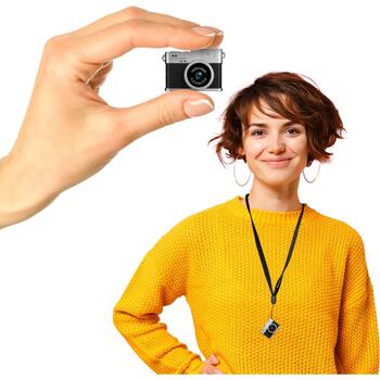 Easypix Мини-камера 12012, 2 МП, Full HD 1080p, 0.96'' дисплей, USB-C, 8 ГБ microSD, 18 г, ретро дизайн (12012)