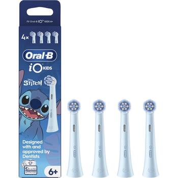 Oral-B zobu birstes uzgaļi iO refill 4 Stitch, 4 gab, bērniem no 6 gadiem, mīksti sari, apaļa galviņa, krāsu maiņa (iO refill 4 Stitch)
