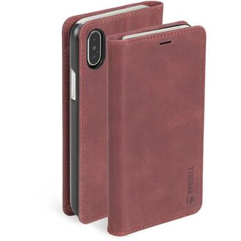 Krusell Sunne 4 Card FolioWallet 61506, 16,5см, Folio, Красный, Apple, iPhone XS Max, Подставка, 4 карманов для карт (61506)