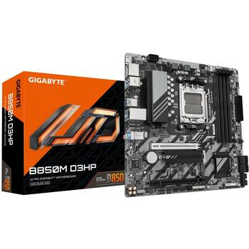 Gigabyte Mātesplate B850M D3HP 1.2, 5+2+2 fāzes digitālais VRM, līdz 8200MHz DDR5, 1xPCIe 5.0, 1xPCIe 4.0 M.2, GbE LAN (B850M D3HP 1.2)