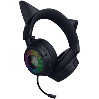 Razer Kraken Kitty V3 Pro bezvadu spēļu austiņas RZ04-05170300-R3M1, 40mm, 32Ω, 20-28kHz, 98dB, Bluetooth 5.3, USB-C (RZ04-05170300-R3M1)