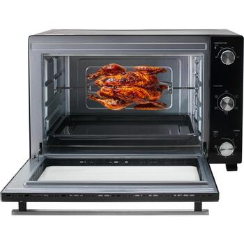 Adler Электрическая духовка AD 6025, 35L, 1500W, Черная, Конвекция, Вертел, Таймер 60 мин (AD 6025)