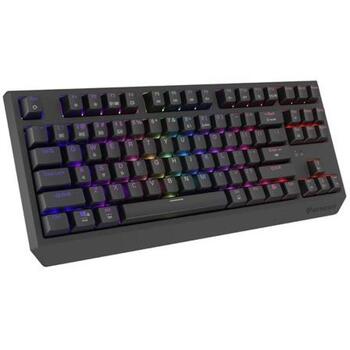 Genesis Thor 230 TKL механическая игровая клавиатура NKG-2108, 3000 mAh, 2.4 GHz, Bluetooth, USB, RGB, Outemu Silent Lemon, черная (NKG-2108)