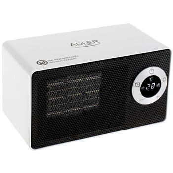 Keramiskais sildītājs AD 7746, 1000W, balts/melns; AD 7746 ADLER (AD 7746)