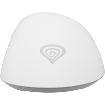 Genesis Zircon 880 NMG-2380, bezvadu optiskā spēļu pele, 12000 DPI, 6 pogas, 2.4 GHz, Bluetooth, USB, balta (NMG-2380)