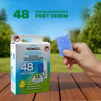 Thermacell Repelenta papildināšana R-4-XIX, 4 butāna gāzes baloniņi, 12 repelentu plāksnītes, atbaidītājs (R-4-XIX&TC)