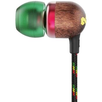 Marley наушники Smile Jamaica EM-JE041-RAH, 9.2mm, 3.5mm, микрофон с 1 кнопкой, шумоподавление, Rasta (EM-JE041-RAH)