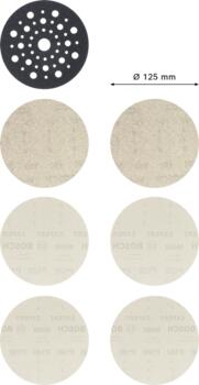 M480 startera komplekts slīpmašīnām,125 mm,7 gab., Ekscentra slīpmašīnām, orbitālajām slīpmašīnām EXPERT M480 TĪKLA SĀKUMA KOMPLEKTS, 2608901202, BOSCH (2608901202)