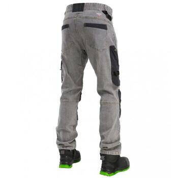 Pesso Darba bikses KD155_GREY-L, džinsa auduma, L, 70% kokvilna, 28% poliesters, 2% elastāns, elastīgs, pastiprināts (KD155_GREY-L)