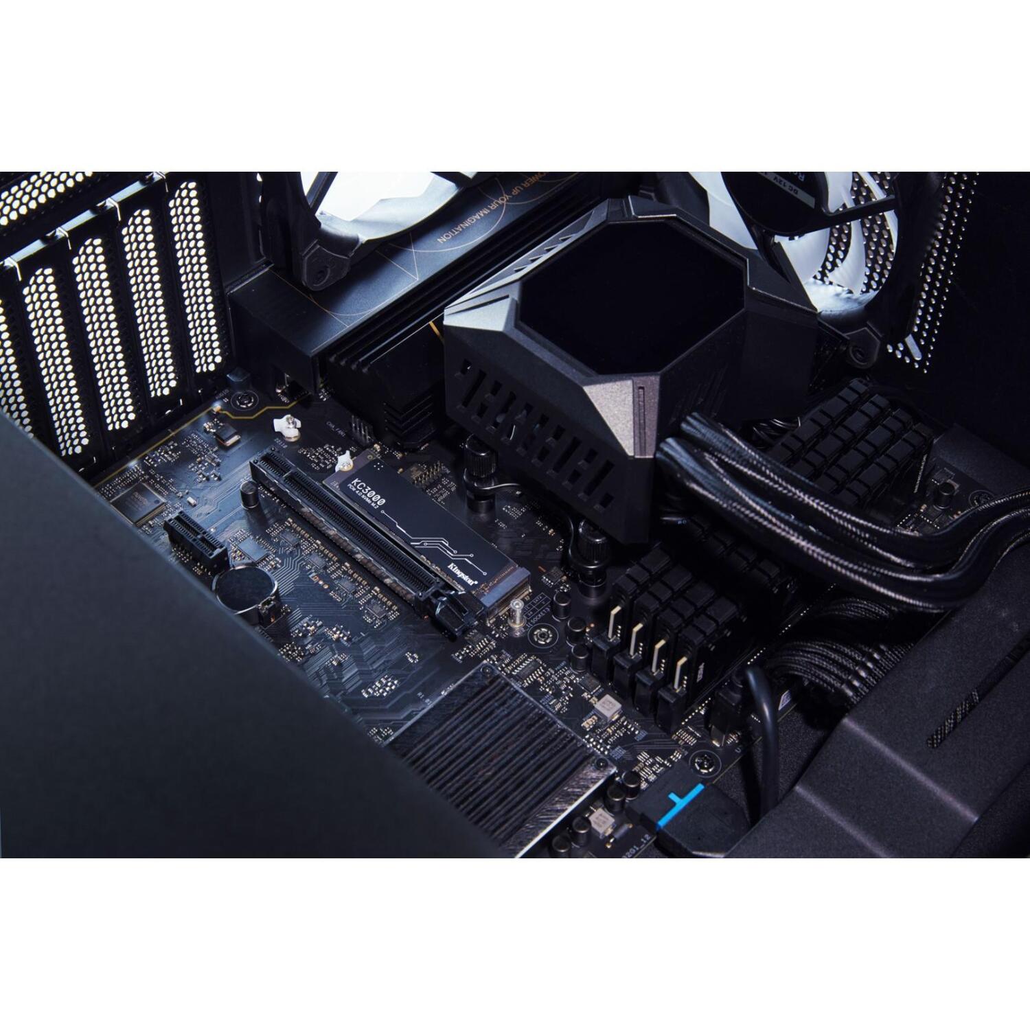Kingston Твердотельный накопитель KC3000 SKC3000D/2048G, 2048 ГБ, PCIe 4.0, 7000 МБ/с, 3D TLC, Heatsink (SKC3000D/2048G)