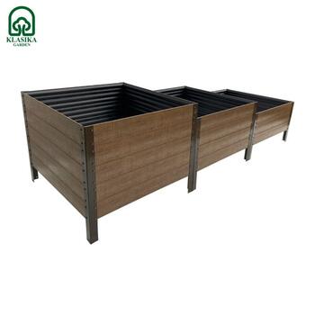 Повышенная грядка - Klasika Woodlook лестничного типа 225х75 см, h-50-40-30 см коричневый GP1507530LRP (GP1507530LRP)