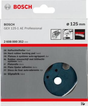 Pamatne GEX 125-1 AE cieta, Ekscentra slīpmašīnām SLĪPĒŠANAS PAMATNE AR 8 ATVERĒM, 2608000352, BOSCH (2608000352)