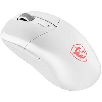 Msi USB datorpele optiskā VERSA 300 WIRELESS, 8000 DPI, 6 pogas, Bluetooth 5.3, 2.4 GHz, balta (VERSA 300 W WHITE)
