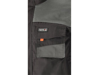 Yato darba jaka YT-80176, S, 267 g/m², 65% poliesters, 35% kokvilna, 8 kabatas, rāvējslēdzējs, ventilācija, atstarojoši elementi (YT-80176)