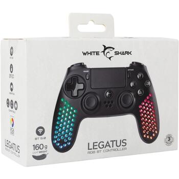 White Shark Gamepad Legatus GPW-4009, 15 + D-pad, 2, 600 mAh, Bluetooth 5.0, melna, 0.5 m vads (GPW-4009)