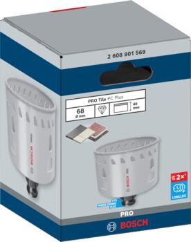 Urbjmašīnām/skrūvgriežiem, triecienurbjmašīnām/triecienskrūvgriežiem PRO TILE PC PLUS CAURUMZĀĢIS BOSCH 2608901569 (2608901569)