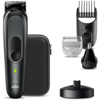 Braun matu trimmeris MGK7491, 100 min, 21 garuma iestatījumi, 17 piederumi, AutoSense, LED indikators, mazgājams, slapjš un sauss (MGK7491)