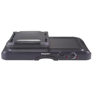 Beper Электрический гриль P101TOS501, 600 W, 51 см, 30 см, 13 см, бакелит, алюминий, с крышкой, с дренажом жира (P101TOS501)