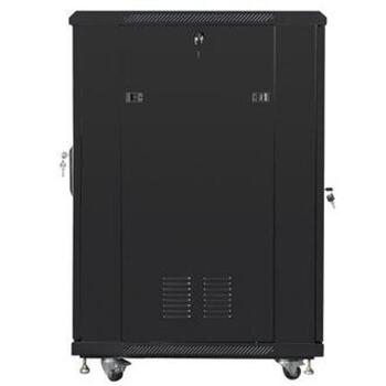 Lanberg стоячий шкаф 19 дюймов 22U 600x800, FF01-6822-23B, 1159x600x800mm, 800kg, 4 слота для вентиляторов, IP20 (FF01-6822-23B)