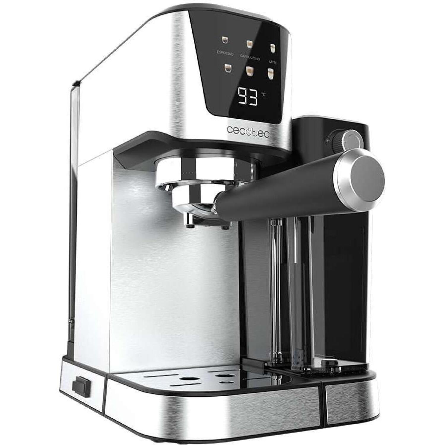 Cecotec Кофеварка Power Espresso 20 Cream 651, 1350 Вт, 20 бар, встроенный вспениватель молока, полуавтоматическая (651)