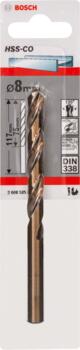 HSS-Co urbis metālam 8,0mm, 1 gab., Urbjmašīnām/skrūvgriežiem KOBALTA HSS SPIRĀLVEIDA URBIS, 2608585860, BOSCH (2608585860)