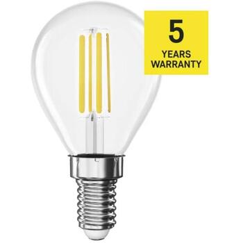 Emos LED лампа Filament Mini Globe ZF1A42, 3,8 Вт, 806 лм, E14, теплый белый, 50 000 часов, класс A (ZF1A42)
