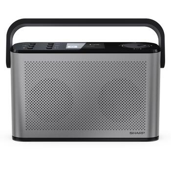Sharp OSAKA Портативное цифровое радио DR-P540(GY), 5V, 120 предустановленных станций, Bluetooth, аккумулятор, стереозвук (DR-P540(GY))